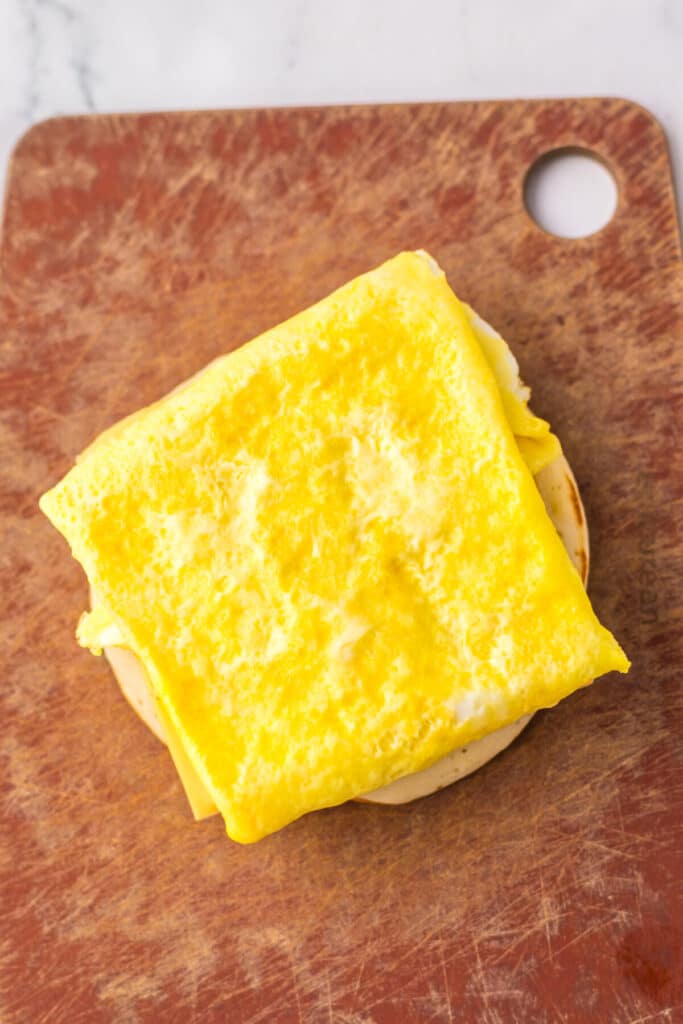 Copycat Mcdonalds's McGriddles folded egg