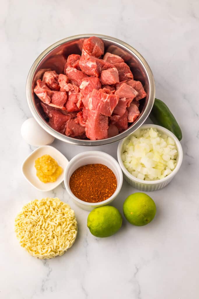 Slow Cooker Birria Ramen ingredients