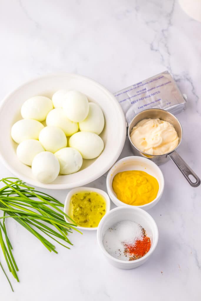 Deviled Egg Dip ingredients