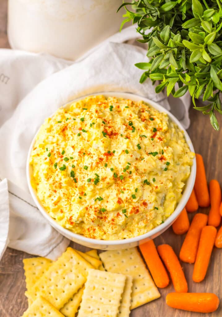 Deviled Egg Dip in bowl