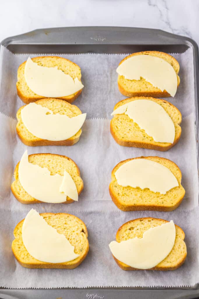 Garlic Bread French Dips cheese layer
