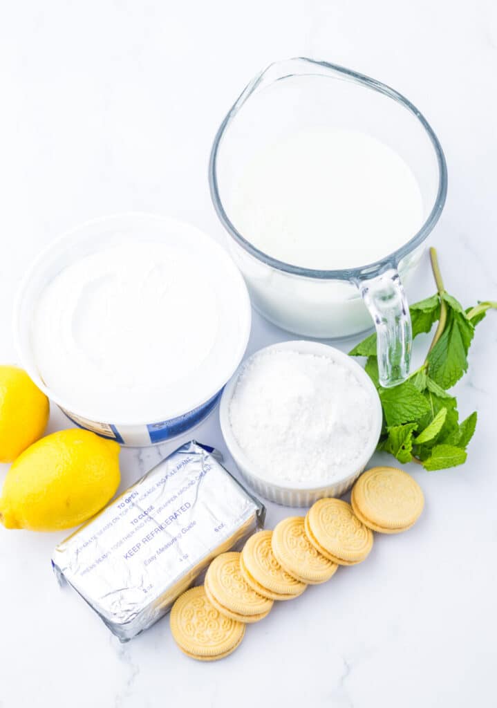 Lemon Icebox Cake ingredients