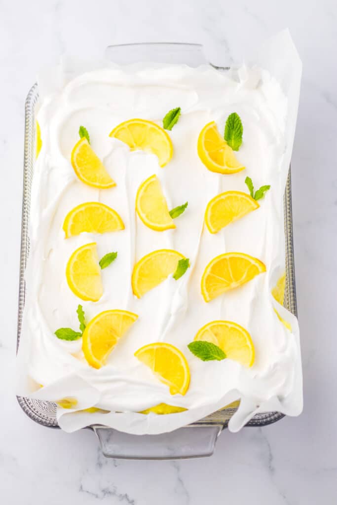 Lemon Icebox Cake finished