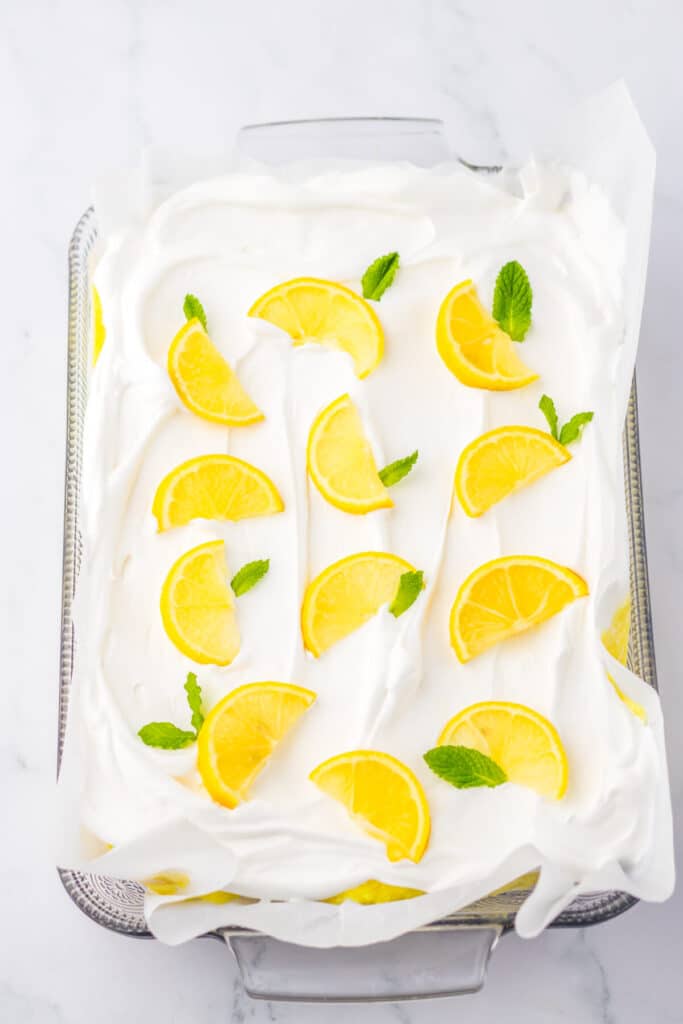Lemon Icebox Cake finished