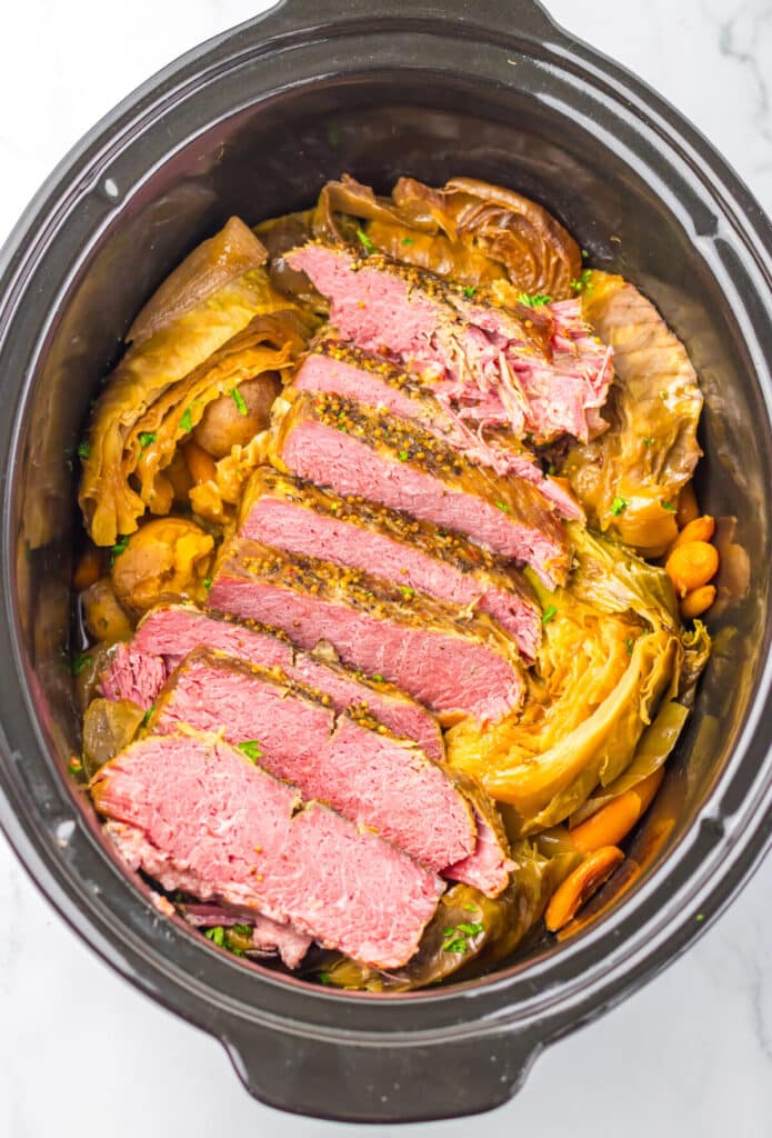Slow Cooker Corned Beef in slow cooker