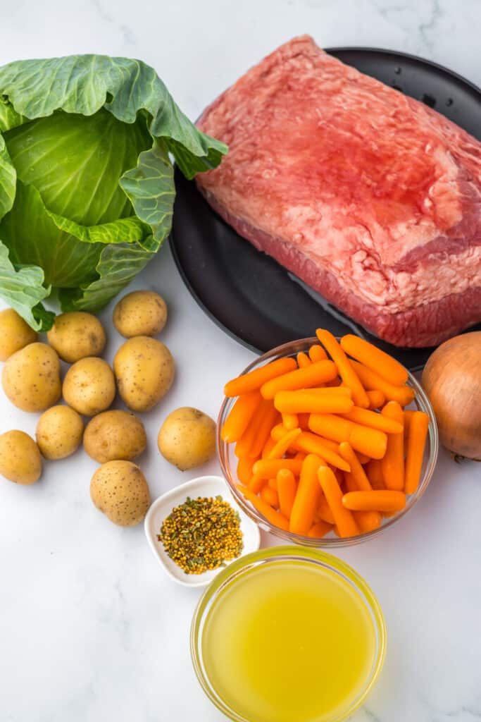 Slow Cooker Corned Beef ingredients