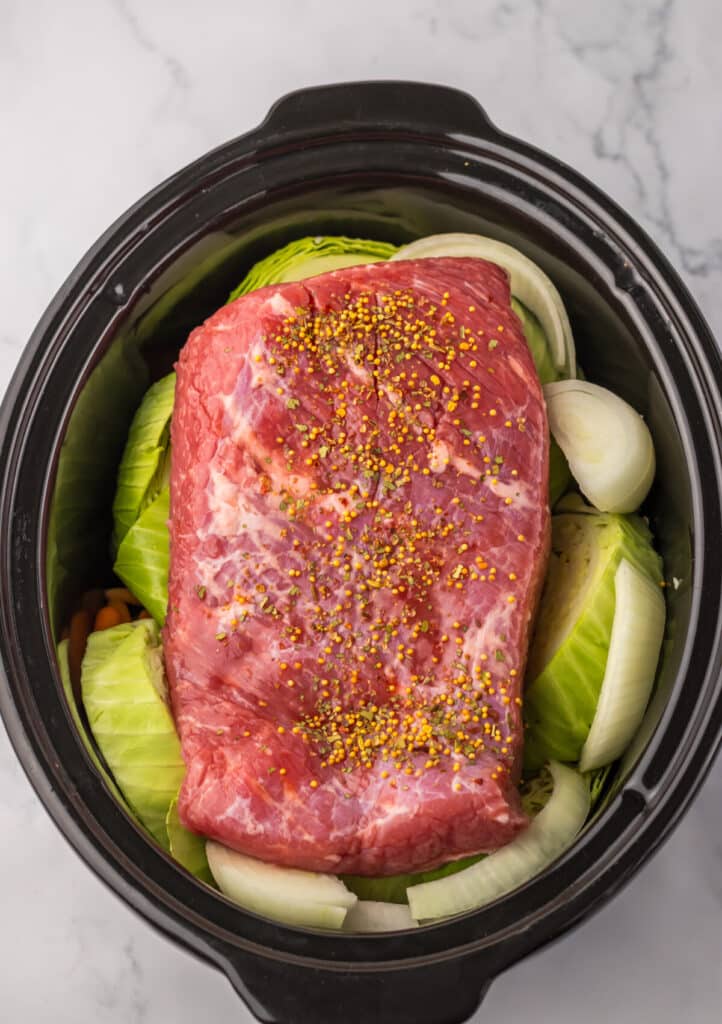 Slow Cooker Corned Beef in slow cooker