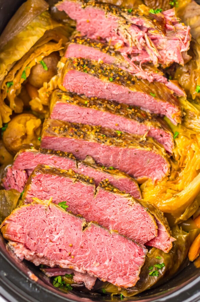 Slow Cooker Corned Beef in slow cooker