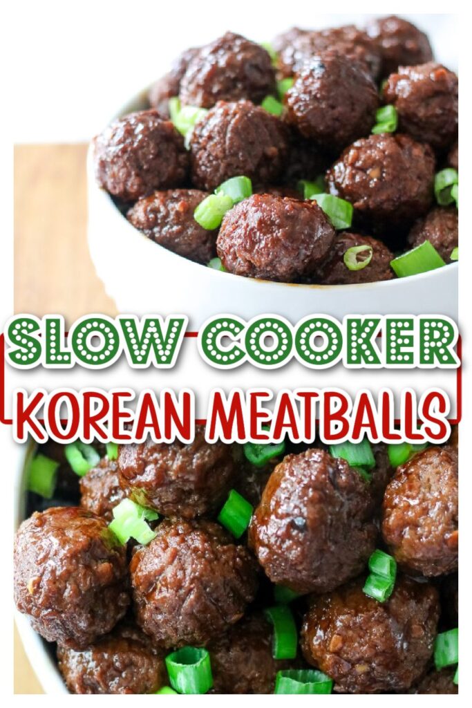 Slow Cooker Korean Meatballs pin