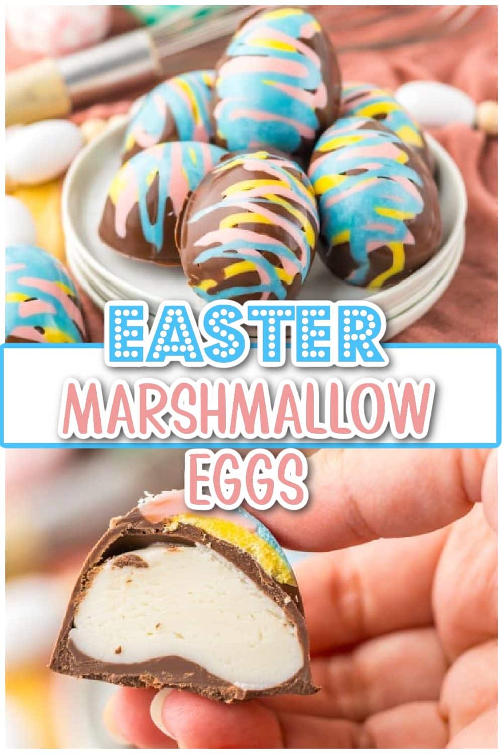 Easter Marshmallow Eggs pin