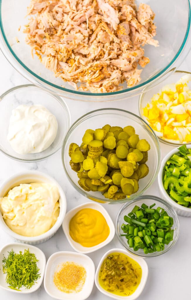 Pickle Chicken Salad ingredients