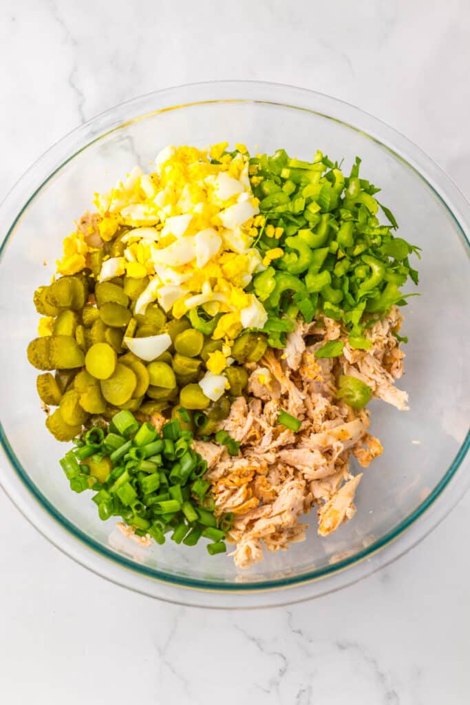 Pickle Chicken Salad in bowl