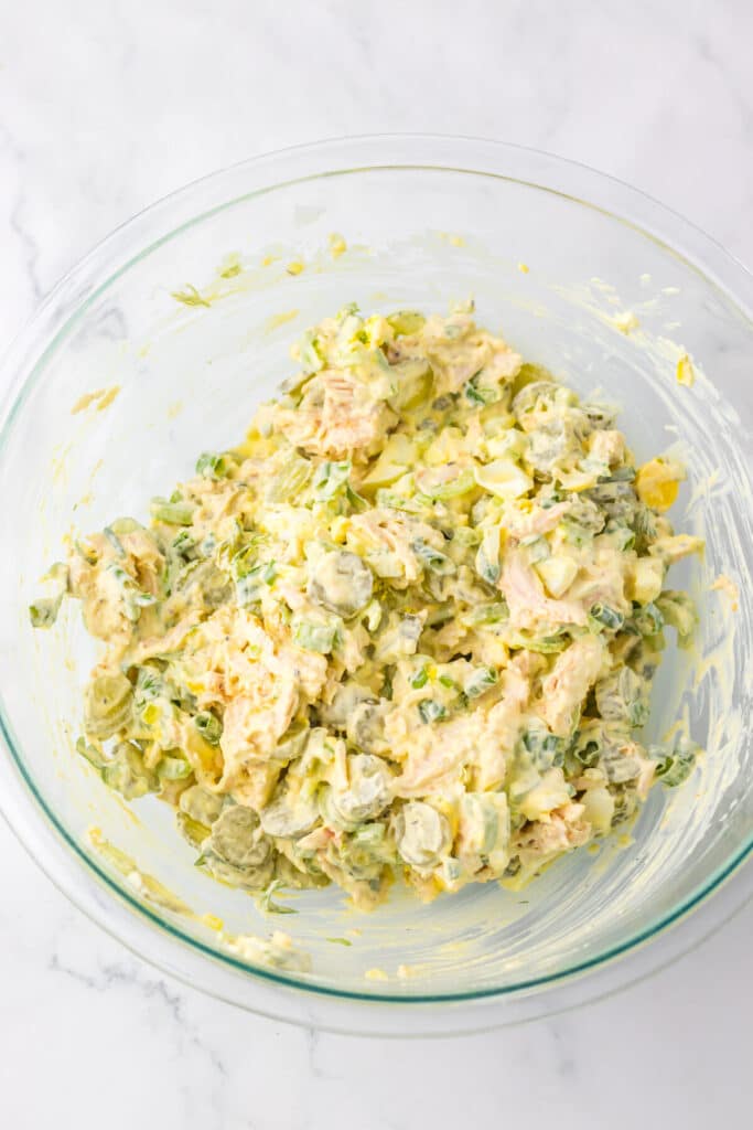 Pickle Chicken Salad mixed