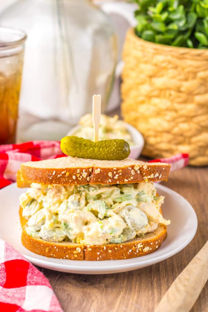 Pickle Chicken Salad plated