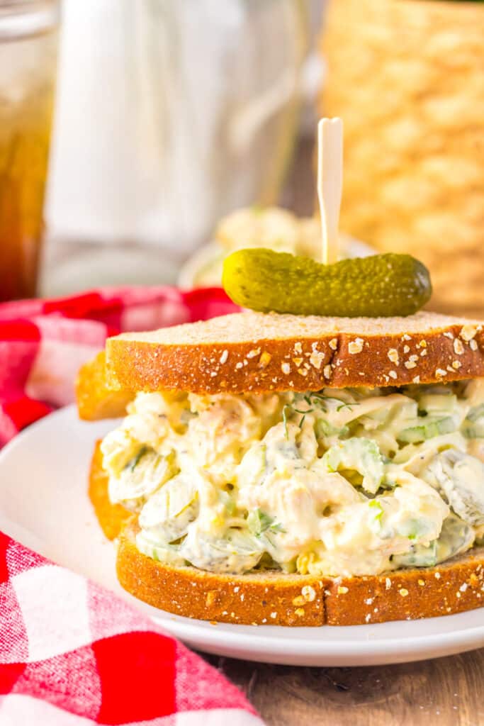 Pickle Chicken Salad plated