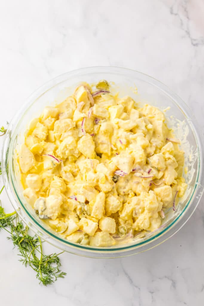 Pickle Potato Salad mixed