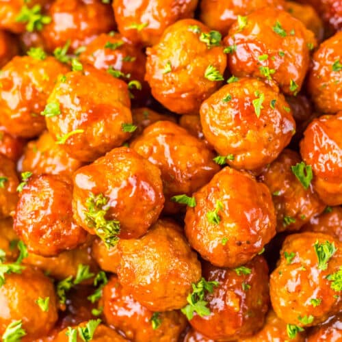 Slow Cooker Dr. Pepper BBQ Meatballs - Life With The Crust Cut Off