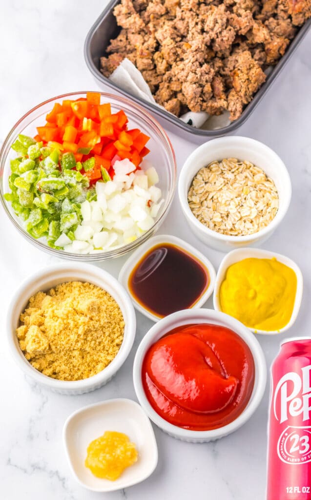 Slow Cooker Dr. Pepper Sloppy Joes ingredients