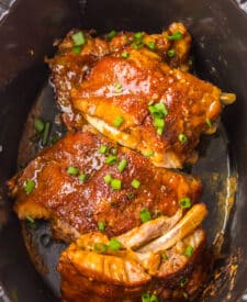 Slow Cooker Hawaiian Ribs in slow cooker