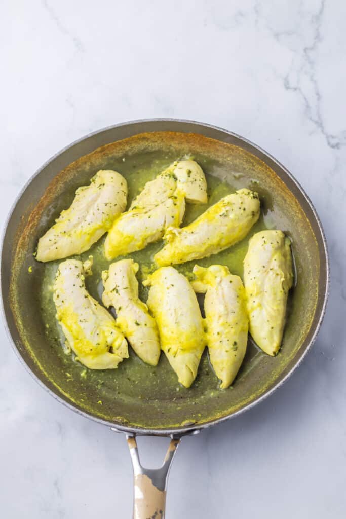 Copycat Chicken Salad Chicken Classic Chicken Salad in pan