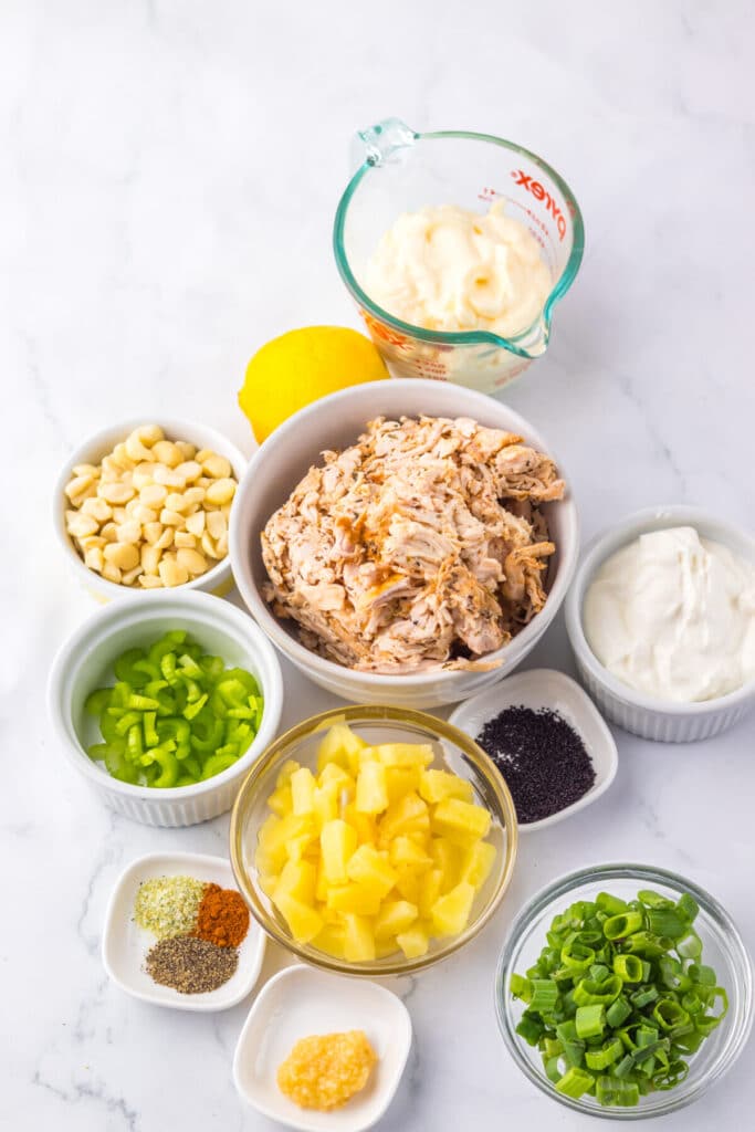 Hawaiian Chicken Salad ingredients