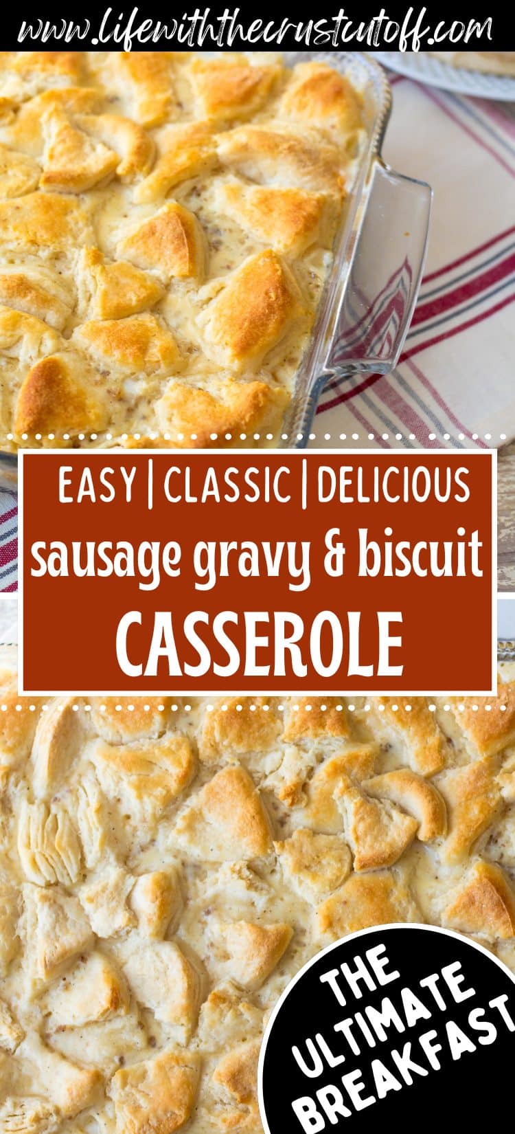 Sausage Gravy & Biscuit Casserole pin