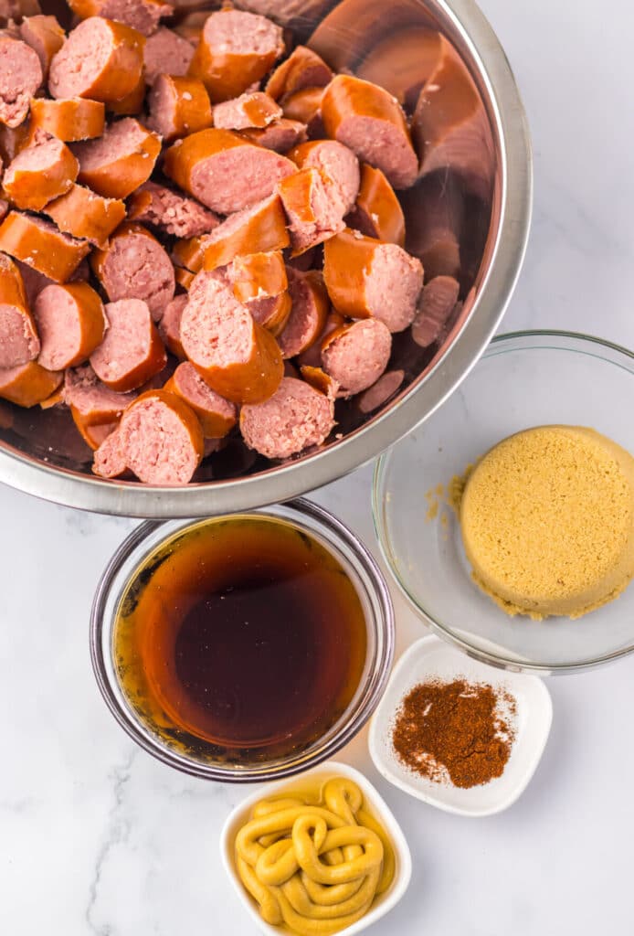 Slow Cooker Brown Sugar Kielbasa ingredients