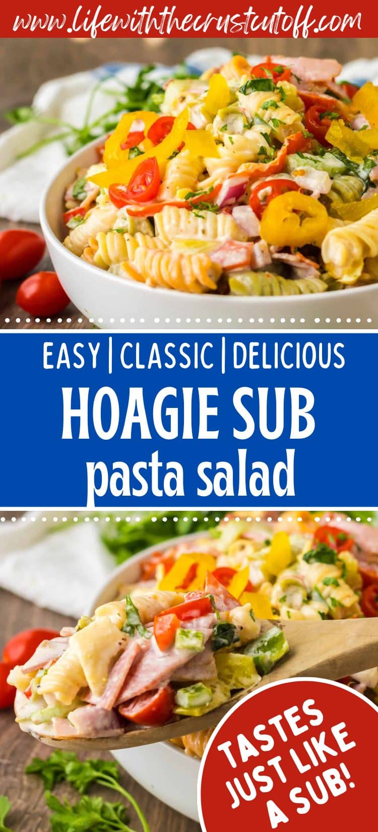 hoagie sub pasta salad pin