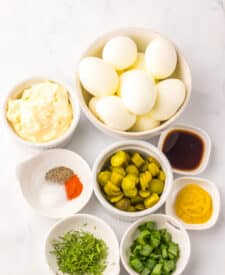 Dill Pickle Egg Salad ingredients