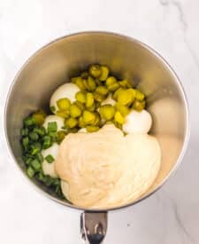 Dill Pickle Egg Salad mixed