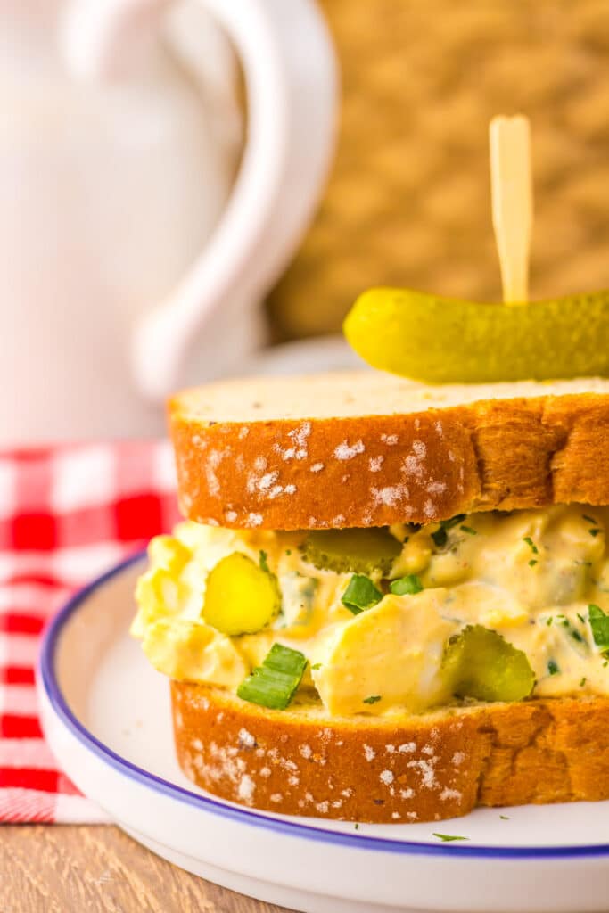 Dill Pickle Egg Salad plated