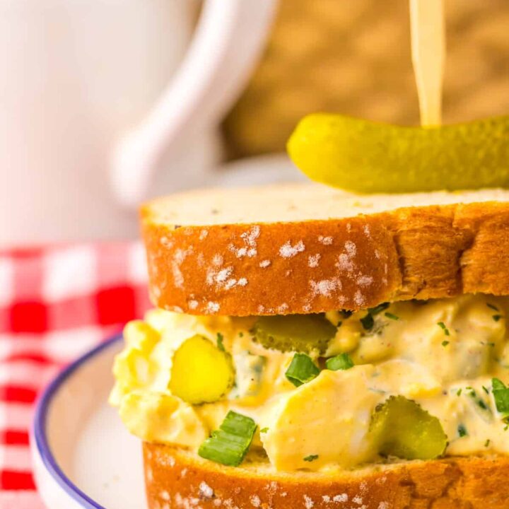 Dill Pickle Egg Salad plated