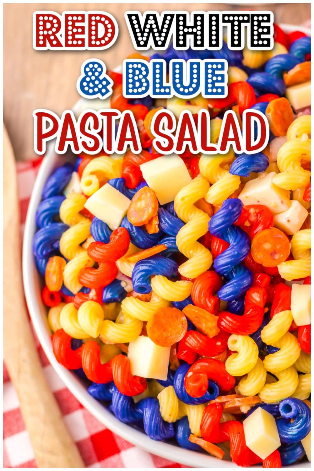 Red White Blue Pasta Salad graphic
