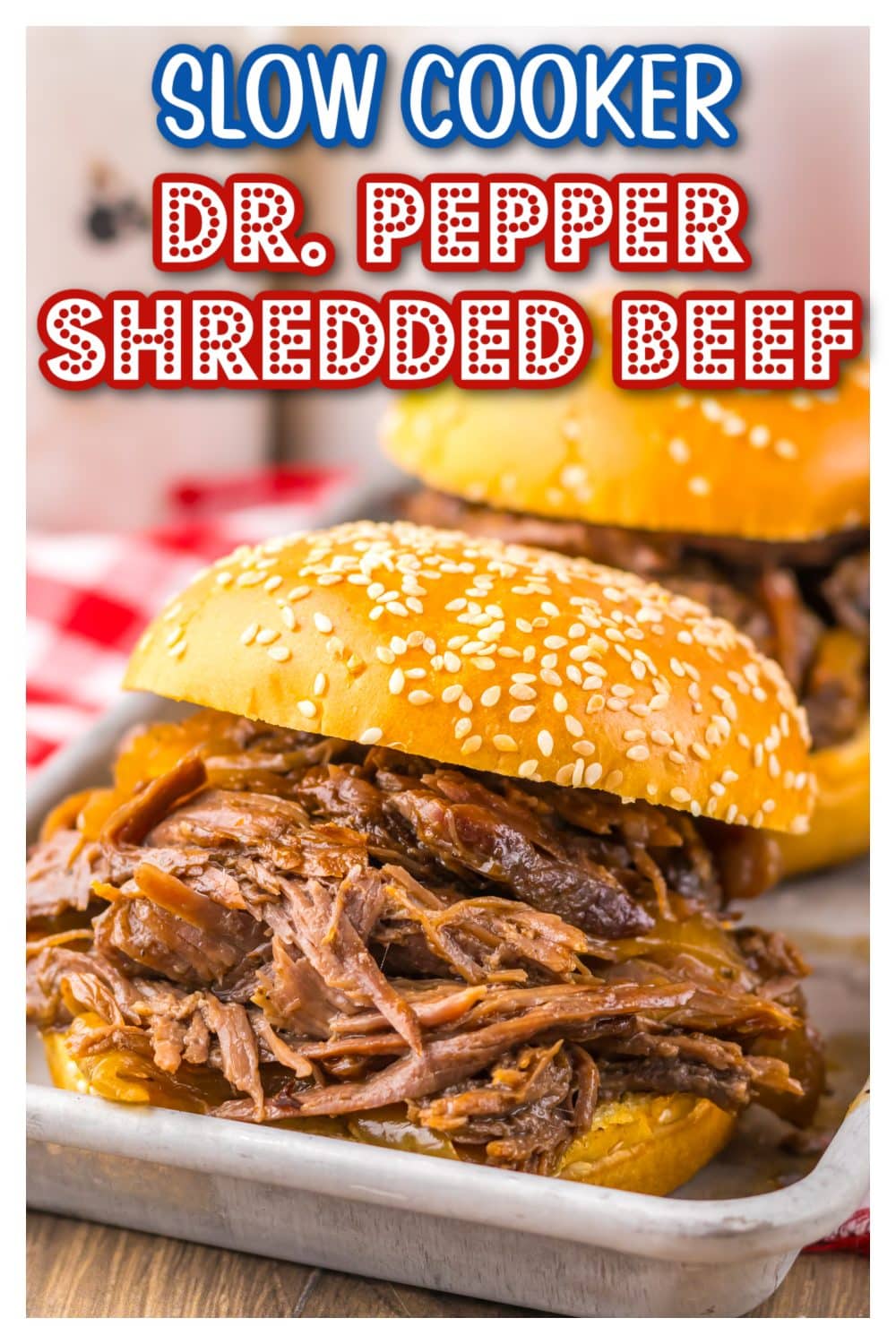 Slow Cooker Dr. Pepper Shredded Beef graphic