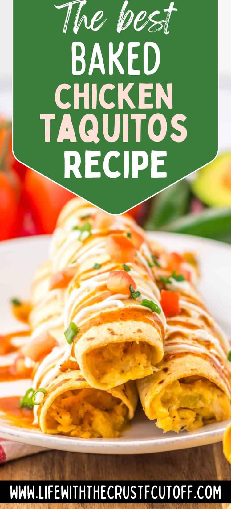 Baked Chicken Taquitos pin