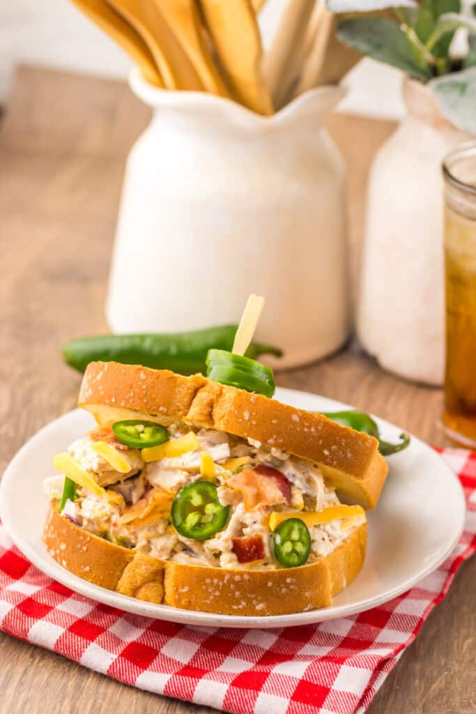 Jalapeno Popper Chicken Salad sandwich