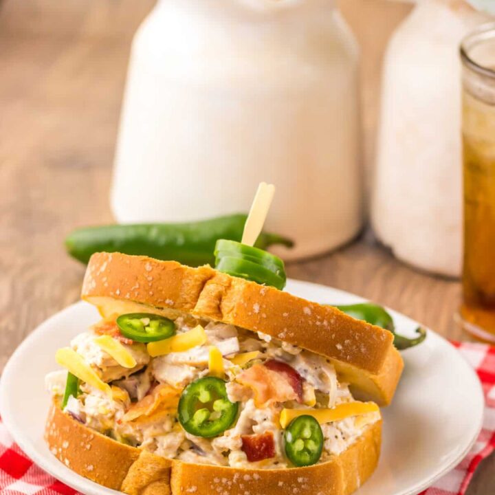 Jalapeno Popper Chicken Salad sandwich