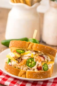 Jalapeno Popper Chicken Salad sandwich