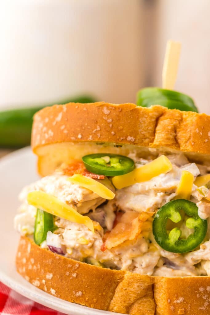 Jalapeno Popper Chicken Salad sandwich
