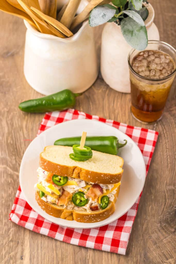 Jalapeno Popper Chicken Salad sandwich