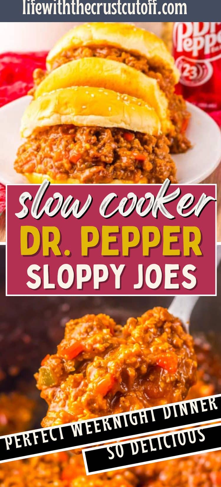 Dr Pepper sloppy joes on soft buns with tangy, sweet, and savory sauce.