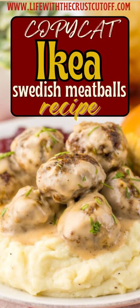 Swedish meatballs in creamy gravy served with mashed potatoes.