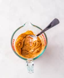 Marinade for chicken shawarma in bowl