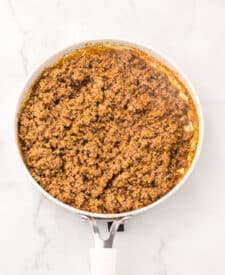 Seasoned ground beef for homemade Taco Bell quesaritos