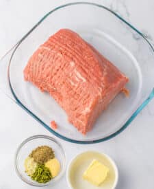 Ingredients set out for best ever eye of round roast