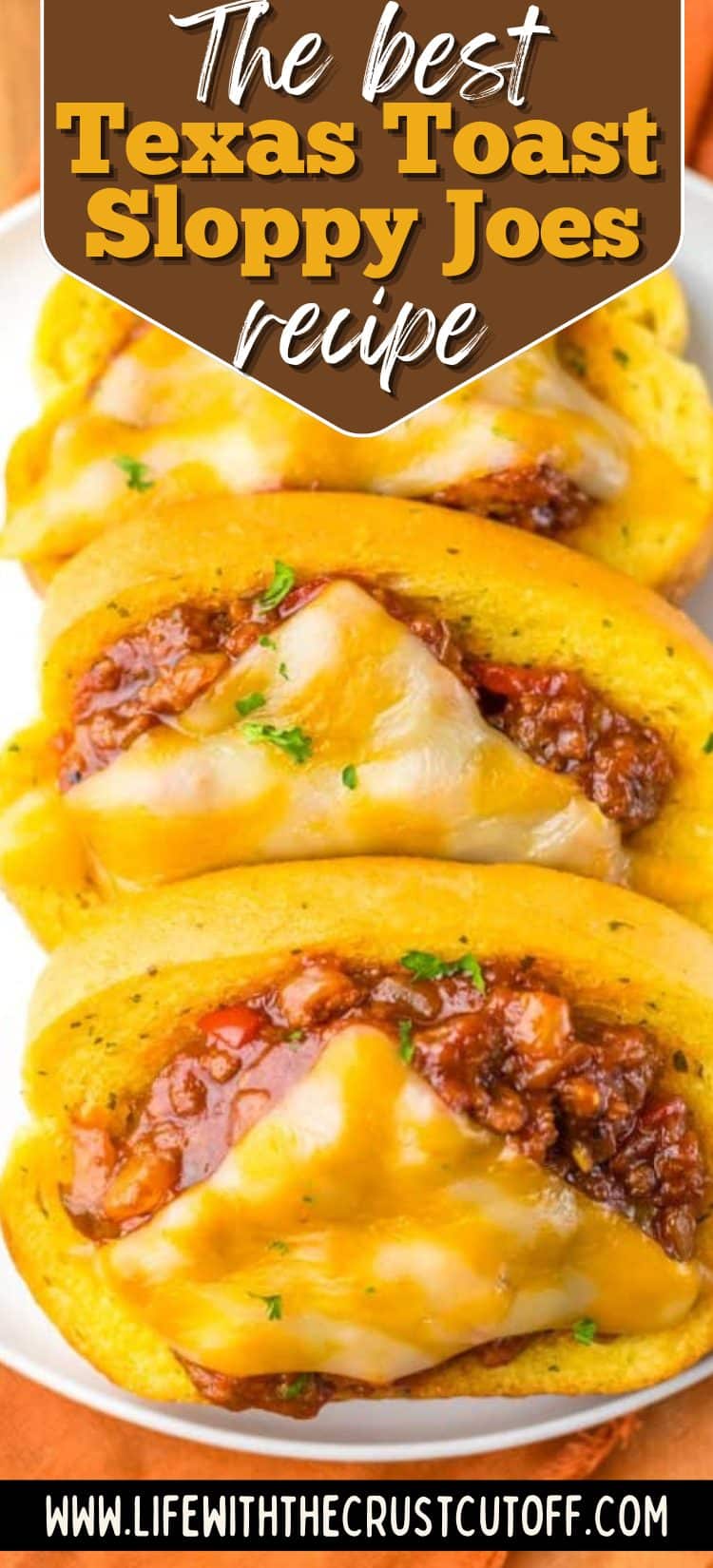 Texas Toast Sloppy Joes piled high with juicy seasoned beef and melted cheese on golden toast