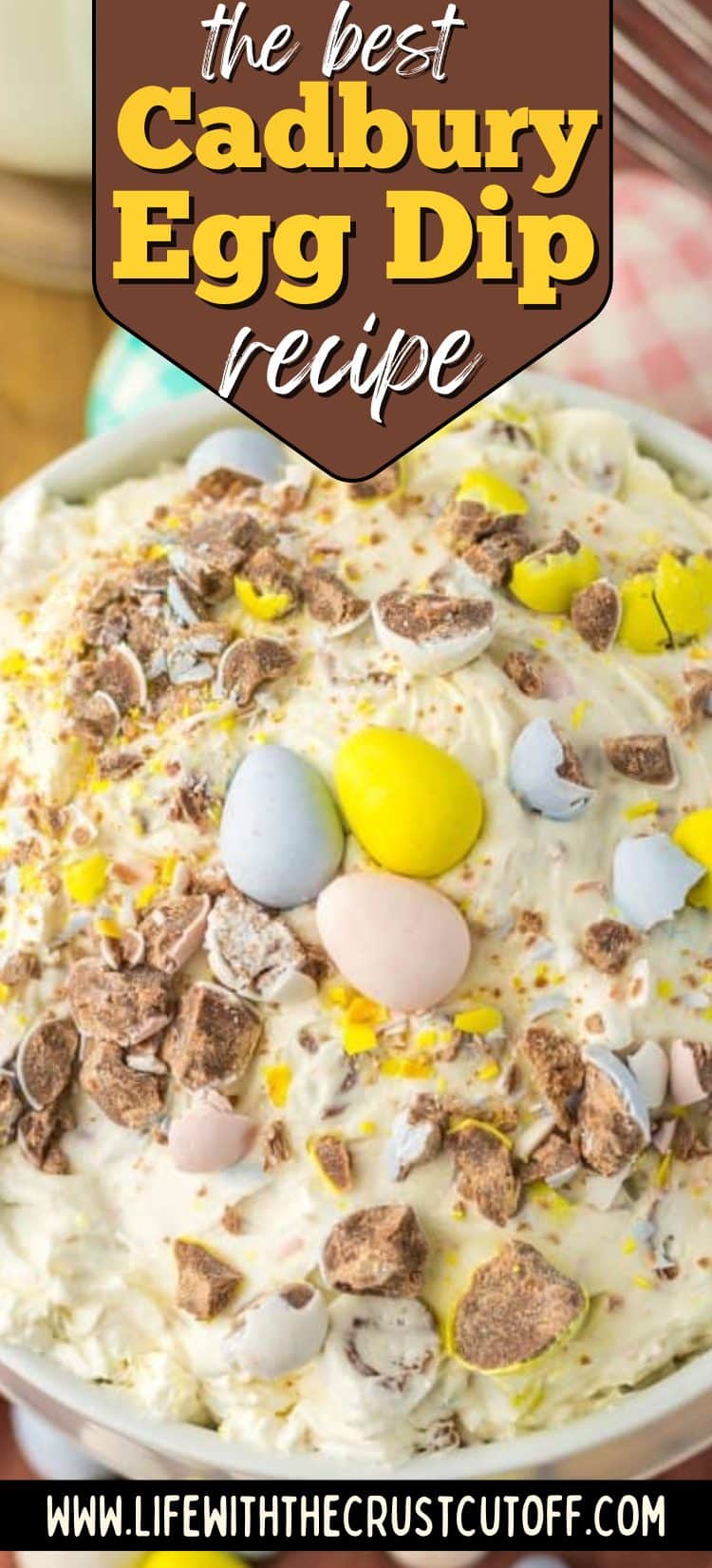 Cadbury egg dip creamy Easter dessert dip with chocolate eggs