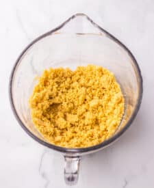 Crushed vanilla cookies in a bowl for the Pig Pickin Pie crust.