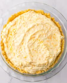 Pig Pickin Pie filling in pie crust.