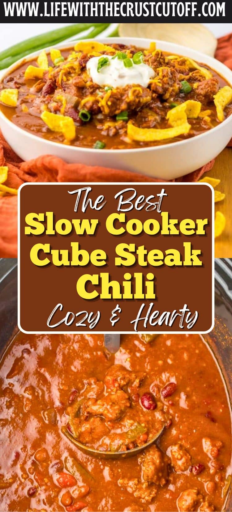 hearty cube steak chili slow cooker chili with beef and sauce